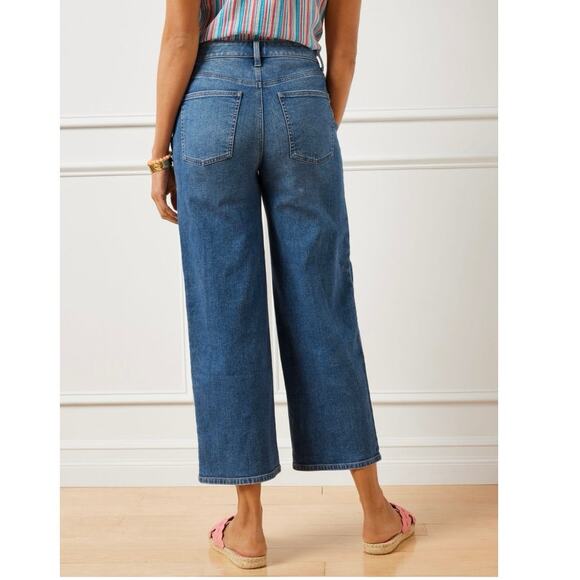 Talbots Wide Leg Crop Jean Size 4 - Picture 2 of 10